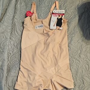 Cupid Extra Firm Control Boyshort Tummy Tuck Bodysuit -Plus Size